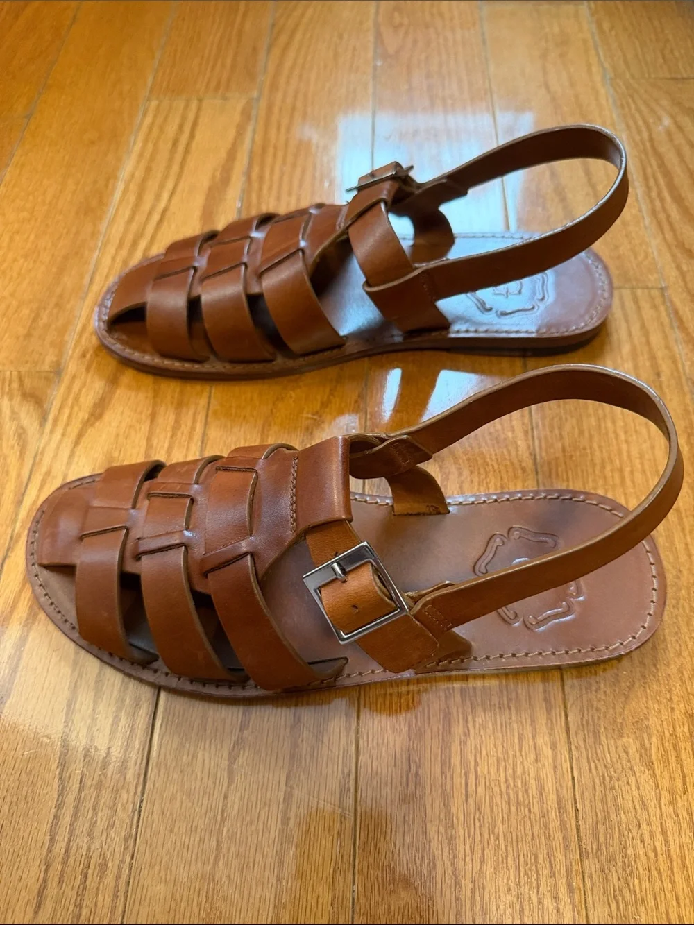 Grenson Quincy Leather Fisherman Sandals - 8US
